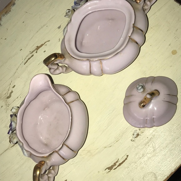 Marco Lavender W/Flowers Porcelain Sugar/Creamer - Picture 7 of 8